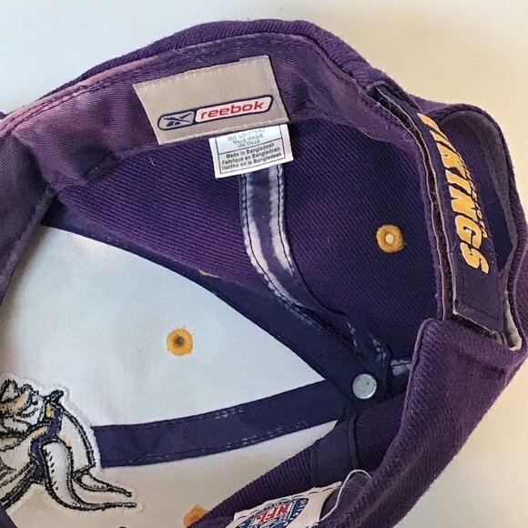 Vintage Reebok NFL Minnesota Vikings Snapback Adjustable Cap Hat - Picture 9 of 9